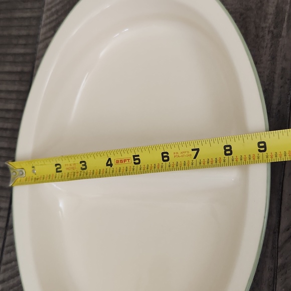 Pfaltzgraff JUNIPER Green Band Divided Bowl Dish Made in USA - Picture 7 of 7